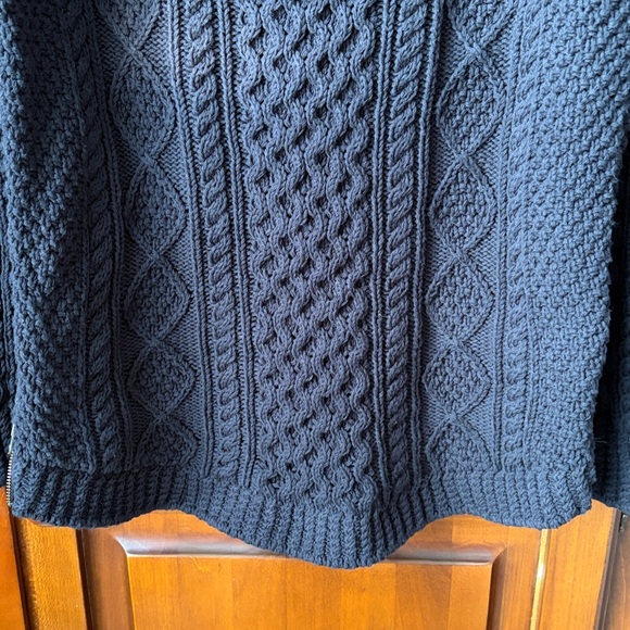 Black LL Bean Signature Cable Knit Sweater - Picture 7 of 10